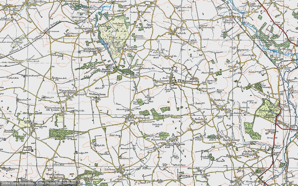 Old Map of Godwick, 1921 in 1921