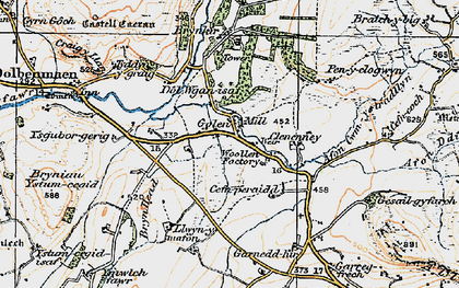 Old map of Afon Henwy in 1922