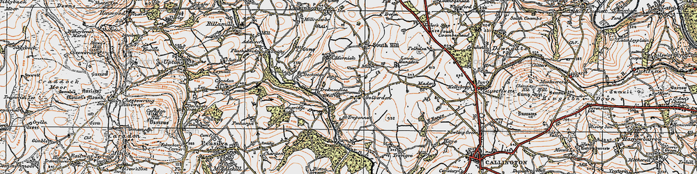 Old map of Golberdon in 1919