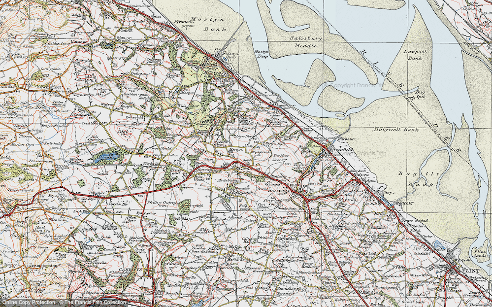 Old Map of Golch, 1924 in 1924