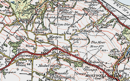 Old map of Golch in 1924