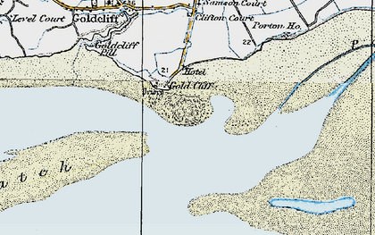 Old map of Gold Cliff in 1919