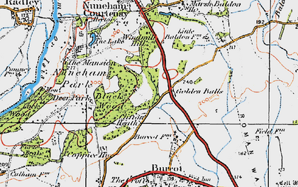 Old map of Golden Balls in 1919