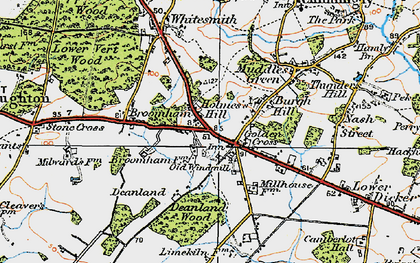 Old map of Golden Cross in 1920