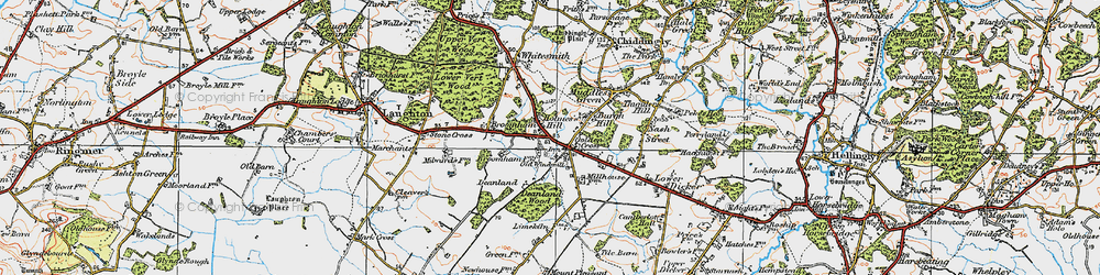Old map of Golden Cross in 1920
