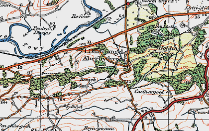 Old map of Berrach in 1923
