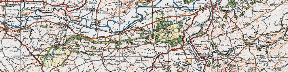 Old map of Berrach in 1923