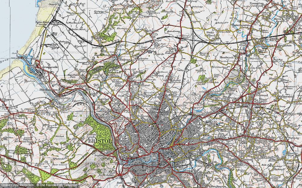 Old Map of Golden Hill, 1919 in 1919