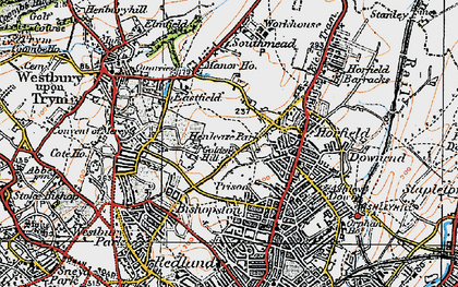 Old map of Golden Hill in 1919