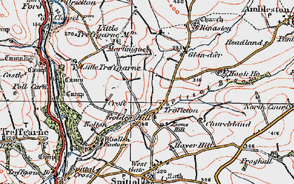 Old map of Hook Fm in 1922