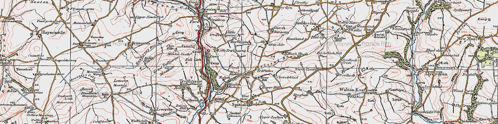 Old map of Hook Fm in 1922