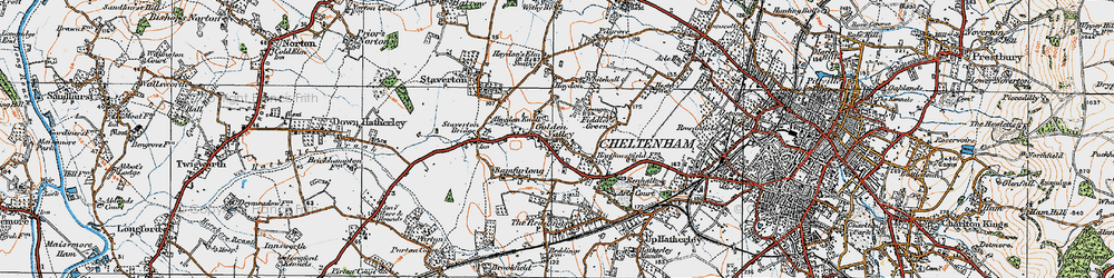 Old map of Golden Valley in 1919