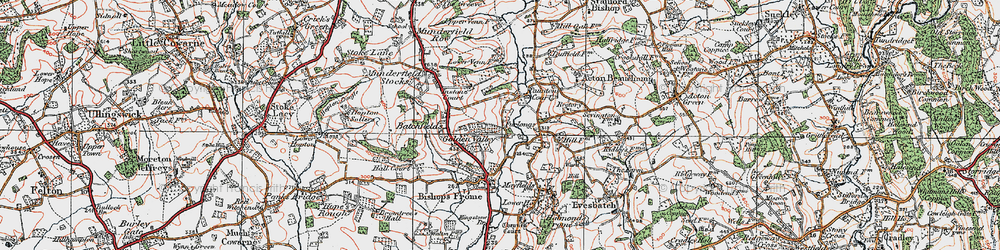 Old map of Golden Valley in 1920