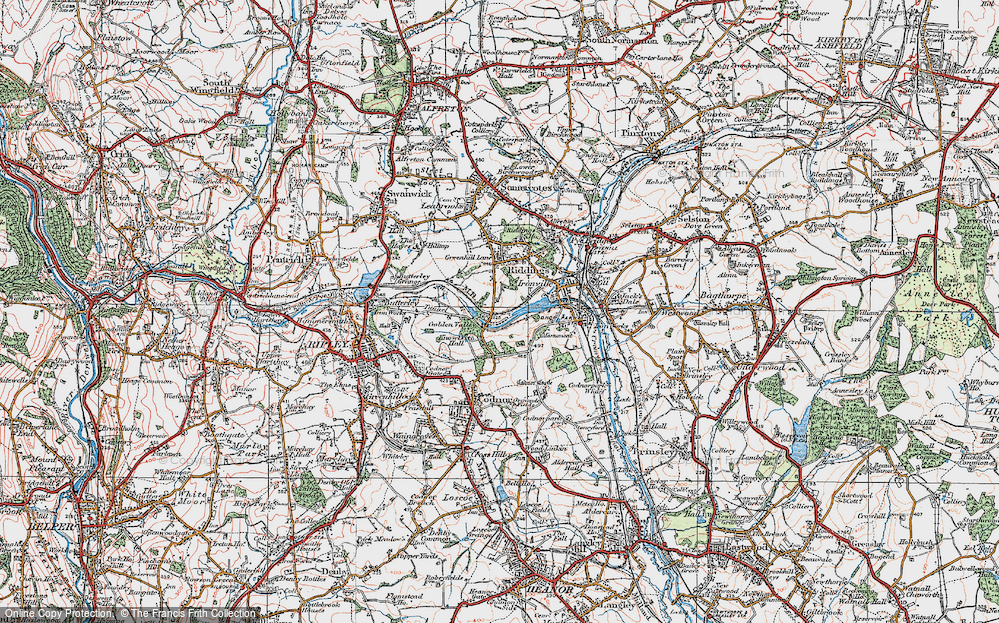 Old Map of Golden Valley, 1921 in 1921