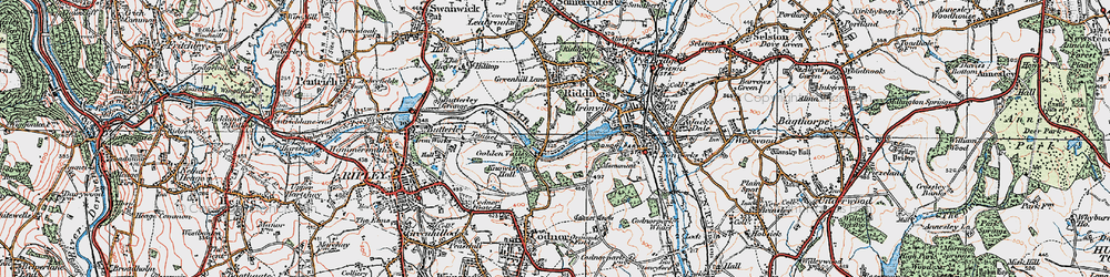 Old map of Golden Valley in 1921