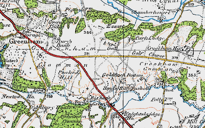 Old map of Goldfinch Bottom in 1919