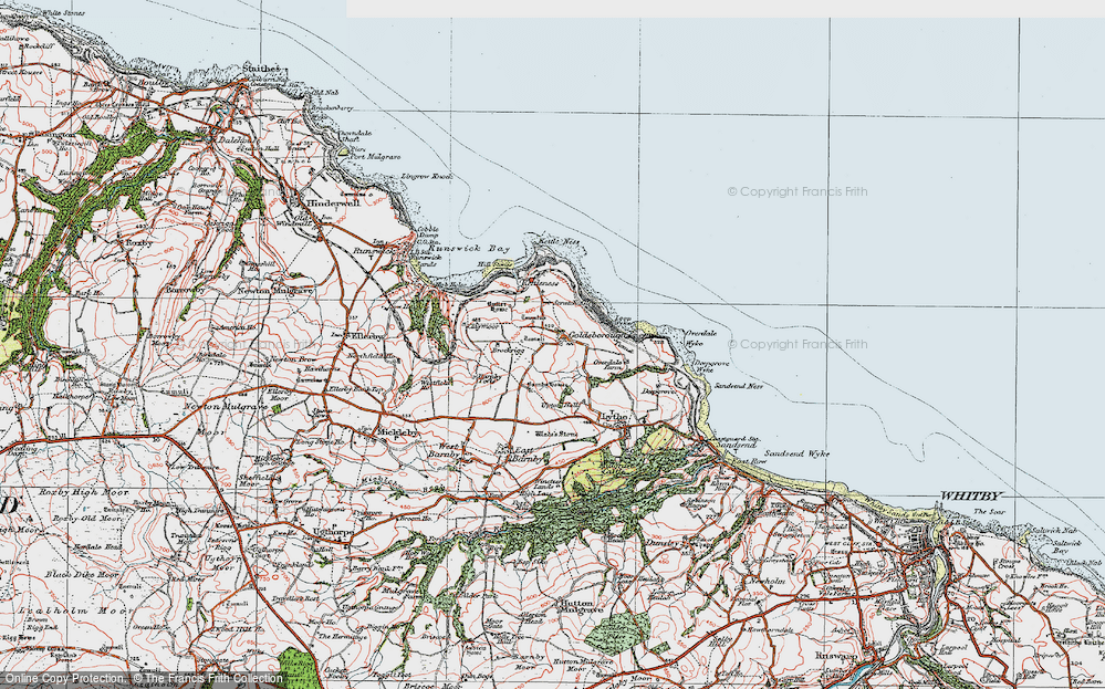 Old Map of Historic Map covering Barnby Howe in 1925