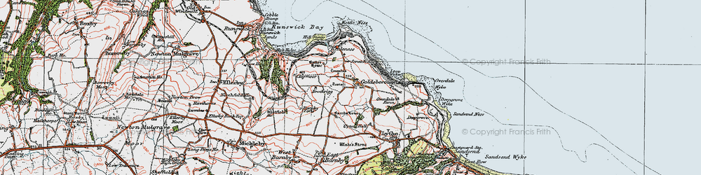 Old map of Kettleness in 1925