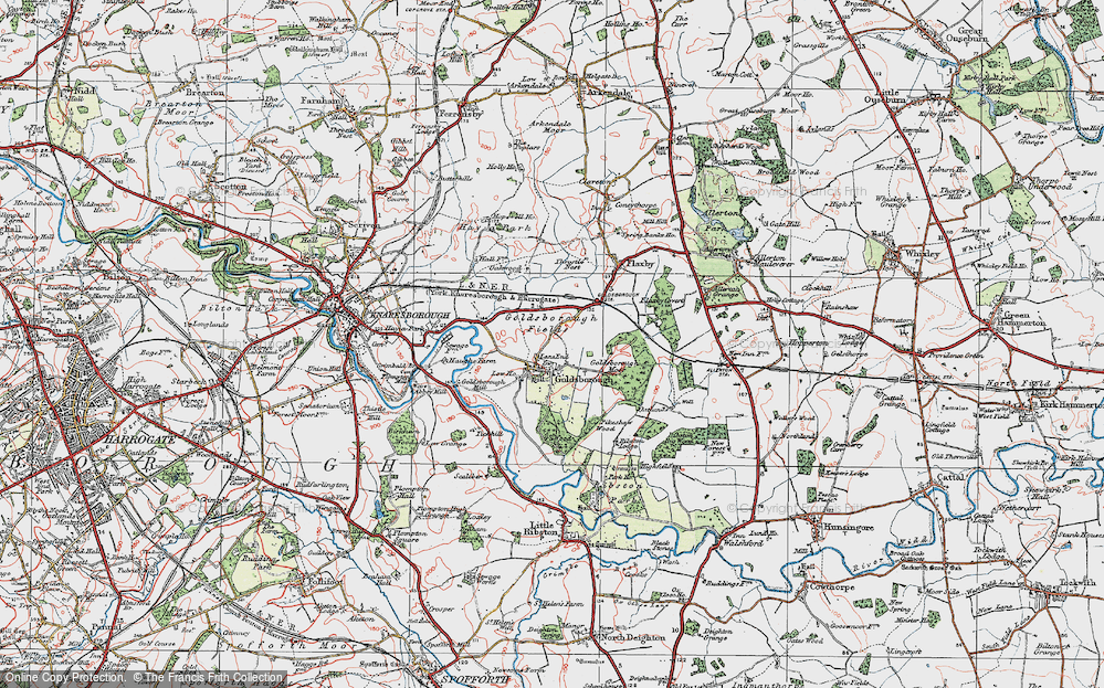 Old Map of Goldsborough, 1925 in 1925