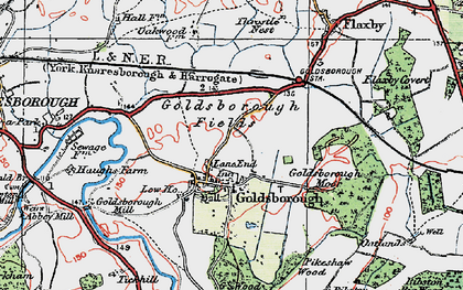 Old map of Goldsborough in 1925
