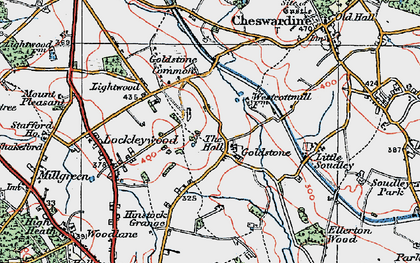 Old map of Westcott Mill in 1921