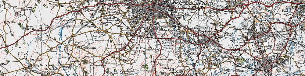 Old map of Goldthorn Park in 1921