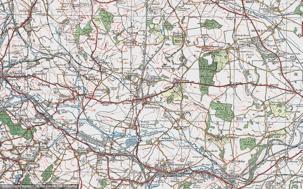 Old Map of Goldthorpe, 1924 in 1924