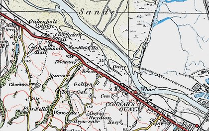 Old map of Golftyn in 1924