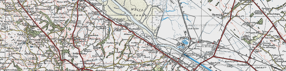 Old map of Golftyn in 1924