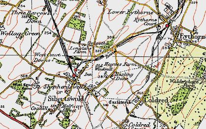 Old map of Golgotha in 1920