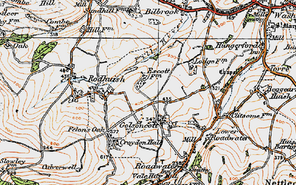Old map of Golsoncott in 1919