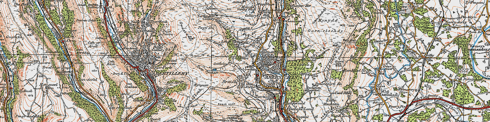 Old map of Golynos in 1919