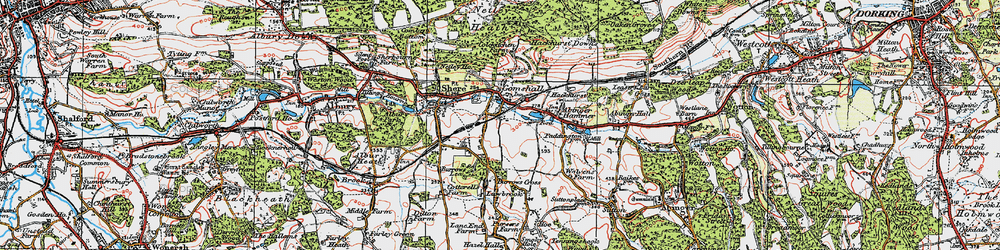 Old map of Gomshall in 1920