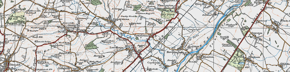 Old map of Gonalston in 1921