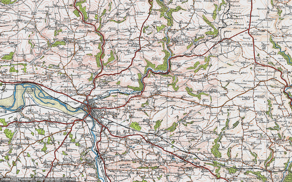 Old Map of Goodleigh, 1919 in 1919