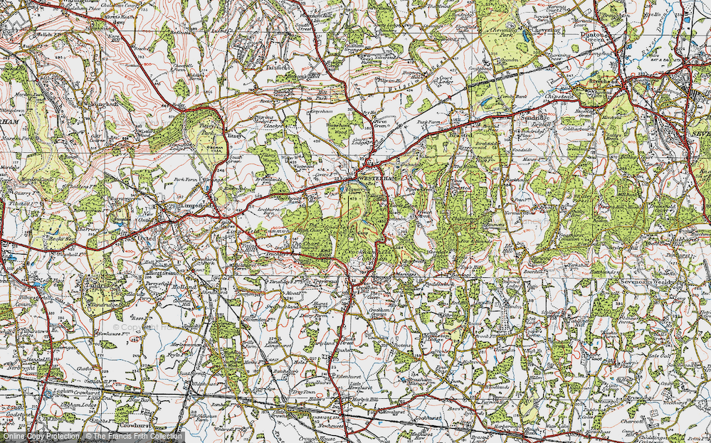Old Map of Goodley Stock, 1920 in 1920