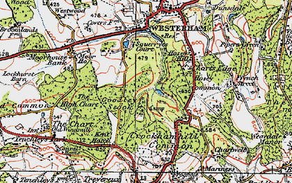 Old map of Goodley Stock in 1920