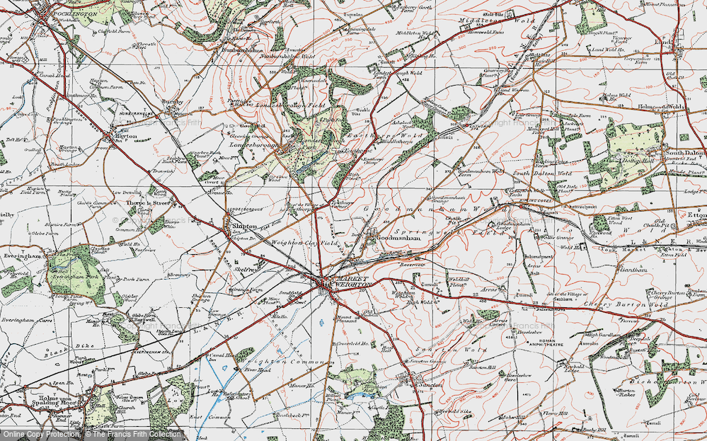 Old Map of Goodmanham, 1924 in 1924