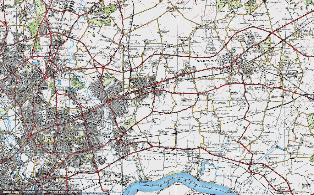 Old Map of Goodmayes, 1920 in 1920