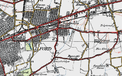 Old map of Goodmayes in 1920