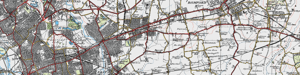 Old map of Goodmayes in 1920