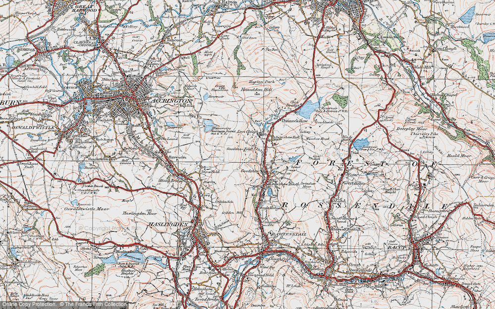 Old Map of Goodshaw Fold, 1924 in 1924
