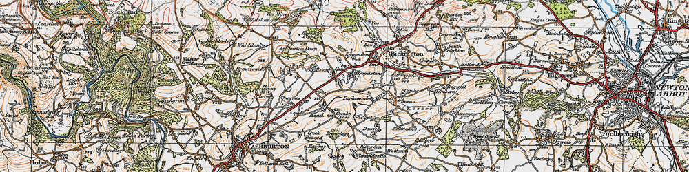 Old map of Goodstone in 1919