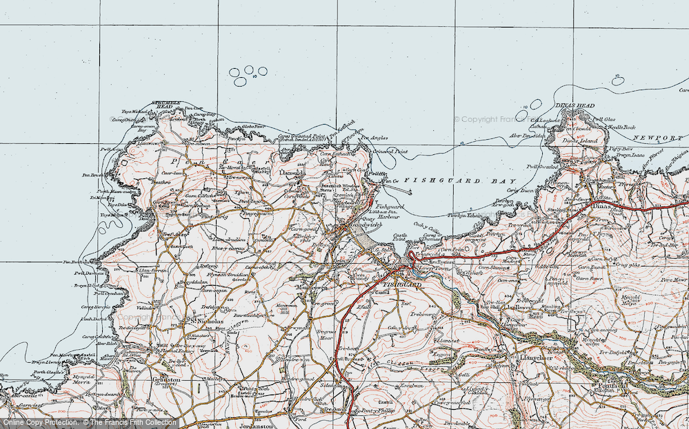 Old Map of Goodwick, 1923 in 1923