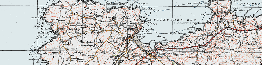 Old map of Goodwick in 1923