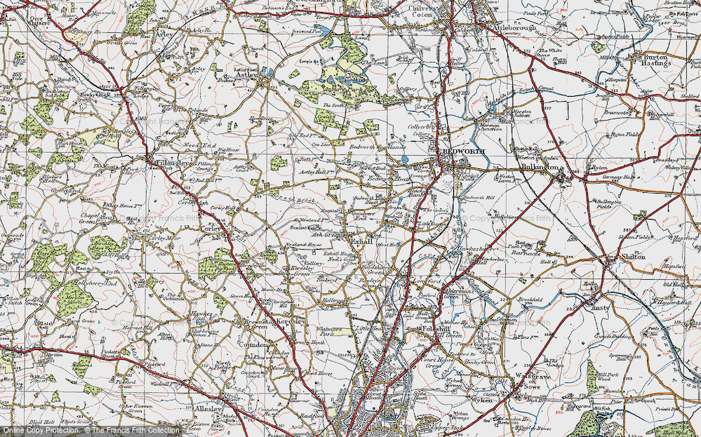 Old Map of Goodyers End, 1920 in 1920