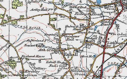 Old map of Goodyers End in 1920