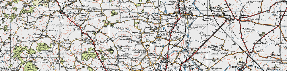 Old map of Goodyers End in 1920