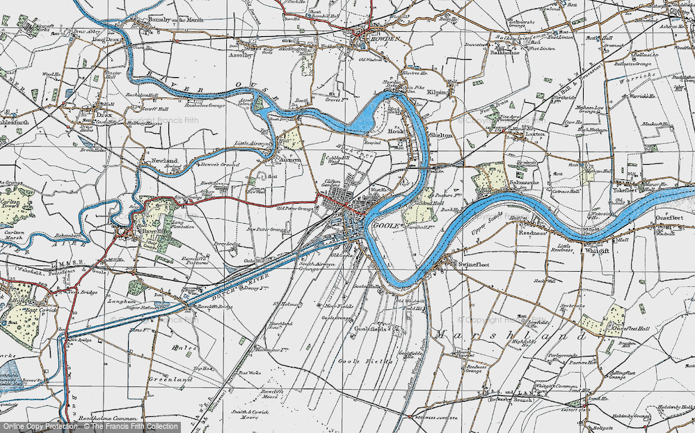 Old Map of Goole, 1924 in 1924