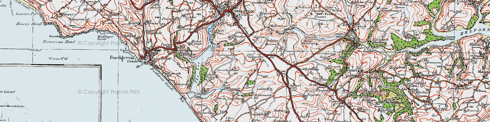 Old map of Goonhusband in 1919